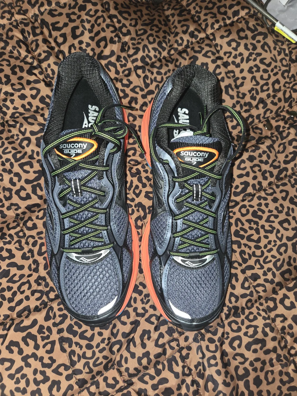 Saucony Men’s Athletic Running Shoes - Black, Gray & Orange